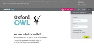 Please log in - Oxford Owl