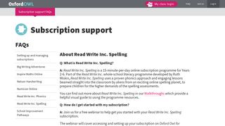 About Read Write Inc. Spelling - Oxford Owl