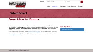 PowerSchool for Parents | Oxford School