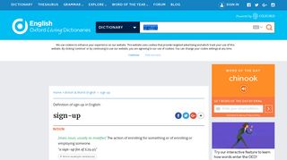 sign-up | Definition of sign-up in English by Oxford Dictionaries