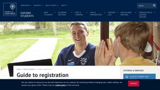 Guide to registration | University of Oxford