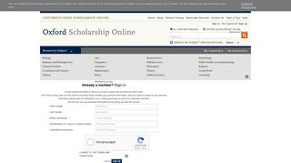 Sign Up - Oxford Scholarship