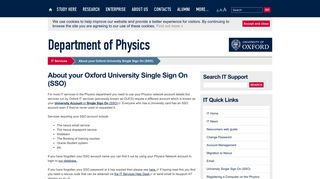 About your Oxford University Single Sign On (SSO) | University of ...