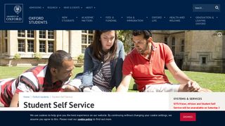 Student Self Service | University of Oxford