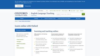 Learn Online with Oxford | Oxford University Press