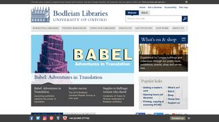 Bodleian Libraries | Home - University of Oxford