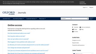 Online Access - Oxford Journals - Oxford University Press