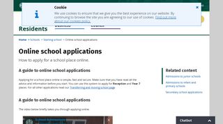 Online school applications | Oxfordshire County Council