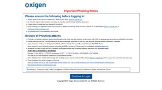 Important Notice Regarding Phishing websites for Retail Outlet