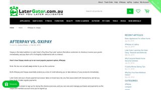 Afterpay vs. Oxipay | Buy Now Pay Later Department Store | Later Gator