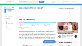 Access oxirail.com. OxiRail :: Login