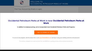 by Email or Login - Occidental Petroleum Perks at Work
