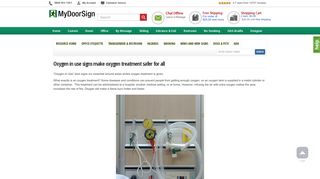For those receiving medical care, oxygen in use signs