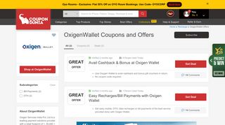 Oxigen Wallet Offers - 50% Cashback using Promo Codes