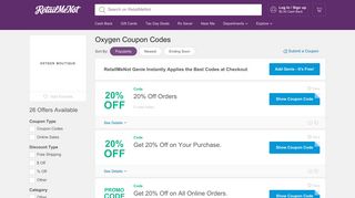 $240 Off Oxygen Coupon, Promo Codes - RetailMeNot