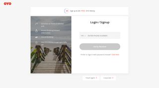 Log in / Sign Up - OYO Rooms