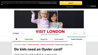 Do kids need an Oyster card? - Getting Around London - visitlondon.com
