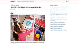 How to check my balance on my Oyster card - Quora