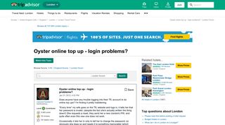 Oyster online top up - login problems? - London Forum - TripAdvisor