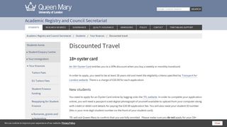 Discounted Travel - Academic Registry and Council Secretariat
