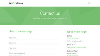 Contact MyOzMoney – Simple and Flexible Personal Loans