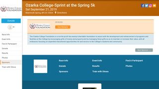Ozarka College-Sprint at the Spring 5k: Sponsor - RunSignup