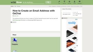 How to Create an Email Address with OzChat: 5 Steps