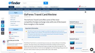 OzForex Travel Card - Prepaid Travel Money Card Review | finder ...