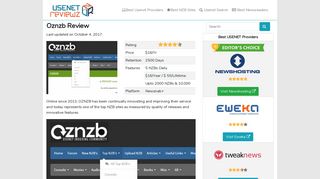 OZNZB Reviewed - Which NZB Site is the Best ? - UsenetReviewz.com