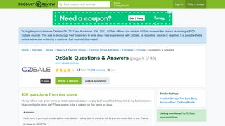 OzSale Questions & Answers (page 9) - ProductReview.com.au