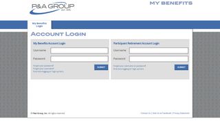 My Benefits Login - P&A Group