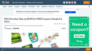 P&G Everyday: Sign up NOW for FREE Coupons, Samples & More ...