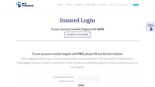 Insured Login | P1 Premium Finance