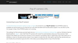Connect to P2p IP cameras