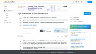 Login to Perforce from Commandline - Stack Overflow
