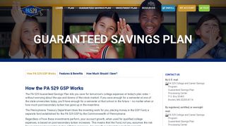 Guaranteed Savings Plan - PA529 | College and Career Savings ...