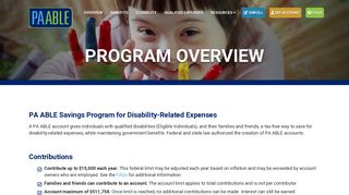 Overview - PA ABLE Savings Program
