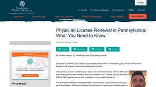 Physician License Renewal in Pennsylvania - Pennsylvania Medical ...