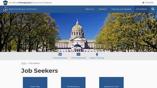 Job Seekers - State Civil Service Commission - PA.gov