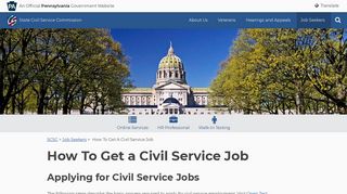 How To Get A Civil Service Job - State Civil Service Commission - PA ...
