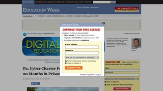 Pa. Cyber Charter Founder Sentenced to 20 Months in Prison - Digital ...