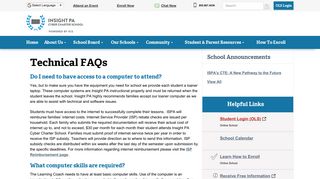 Technical FAQs | Insight Pennsylvania Cyber Charter School