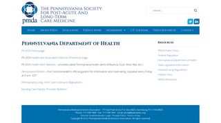 Pennsylvania Department of Health | PMDA - The Pennsylvania ...