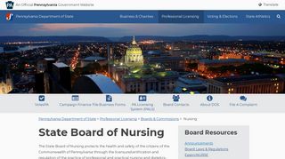 Nursing - Pennsylvania Department of State - PA.gov