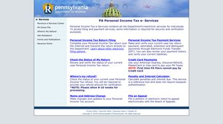 PA Personal Income Tax e - PA e-Services Center