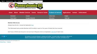 Member Web Access - Pennsylvania One Call
