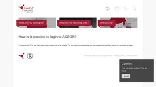 How is it possible to login to AXSOR? - PAAM Systems