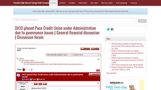 DICO placed Pace Credit Union under Administration due to ...