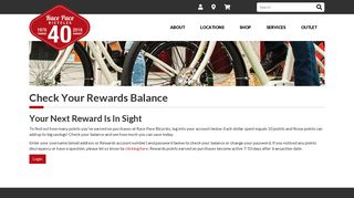 Bicycle Rewards Log in - Race Pace Bicycles | Baltimore Bike Shop