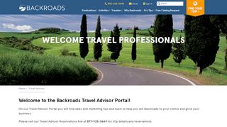 Welcome Travel Advisors | Backroads